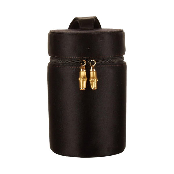 Gucci Black Satin Cylinder Bag