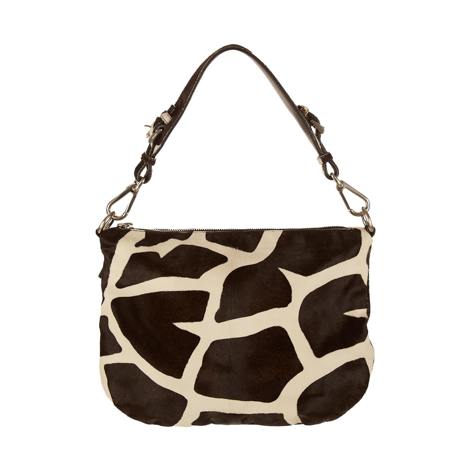 Prada Brown Giraffe Shoulder Bag