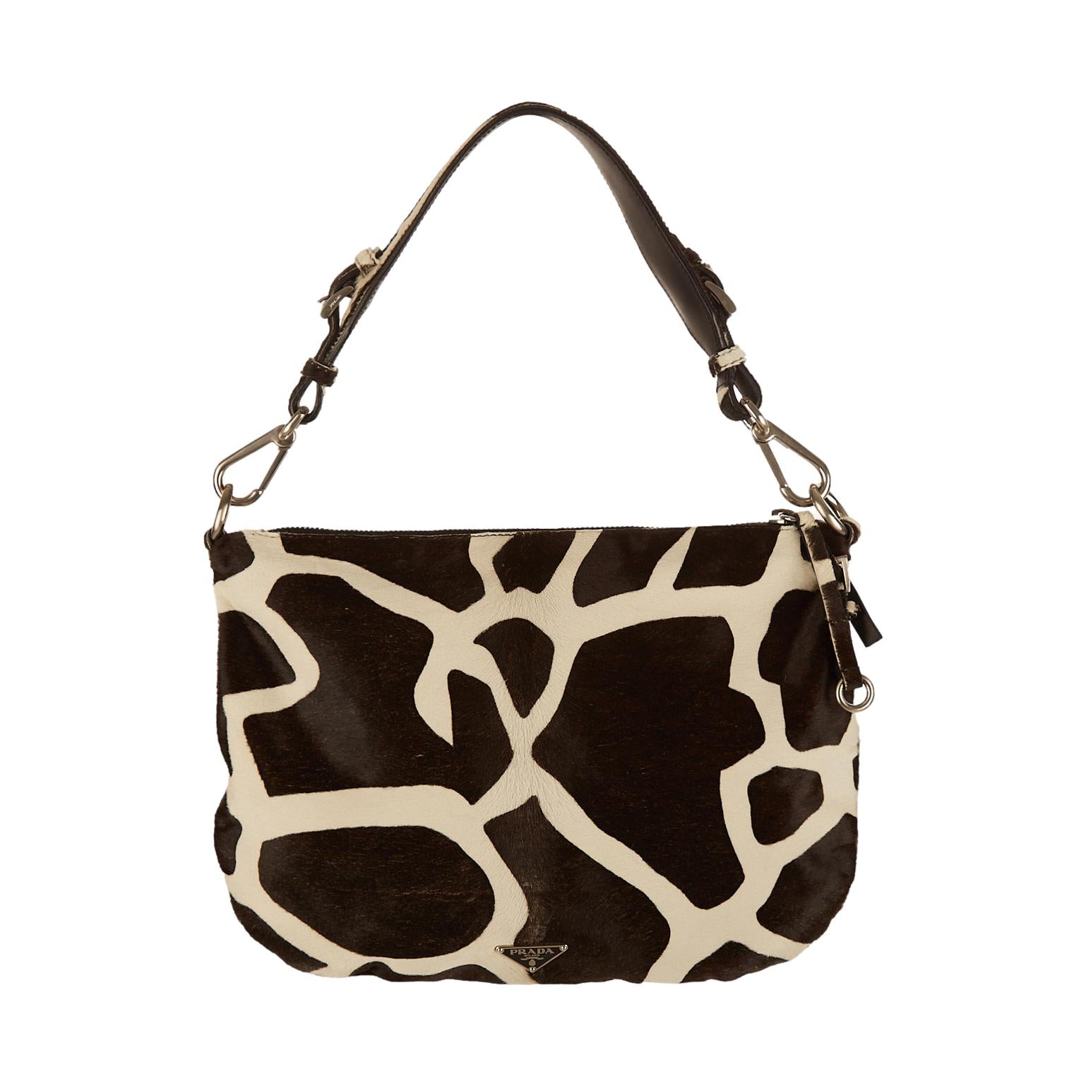 Prada Brown Giraffe Shoulder Bag