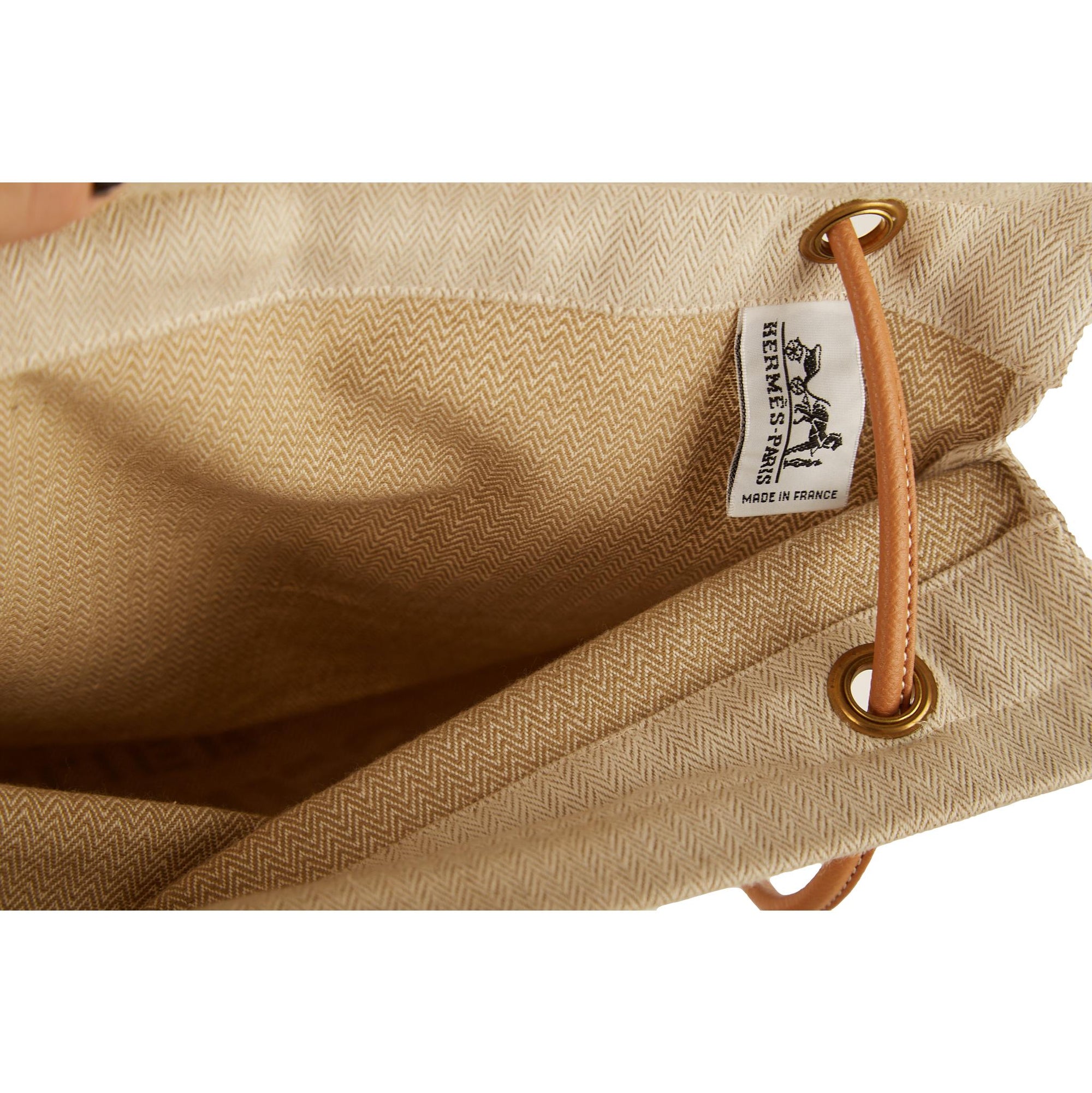 Hermes Natural Canvas Logo Tote