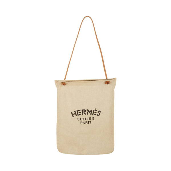 Hermes Natural Canvas Logo Tote