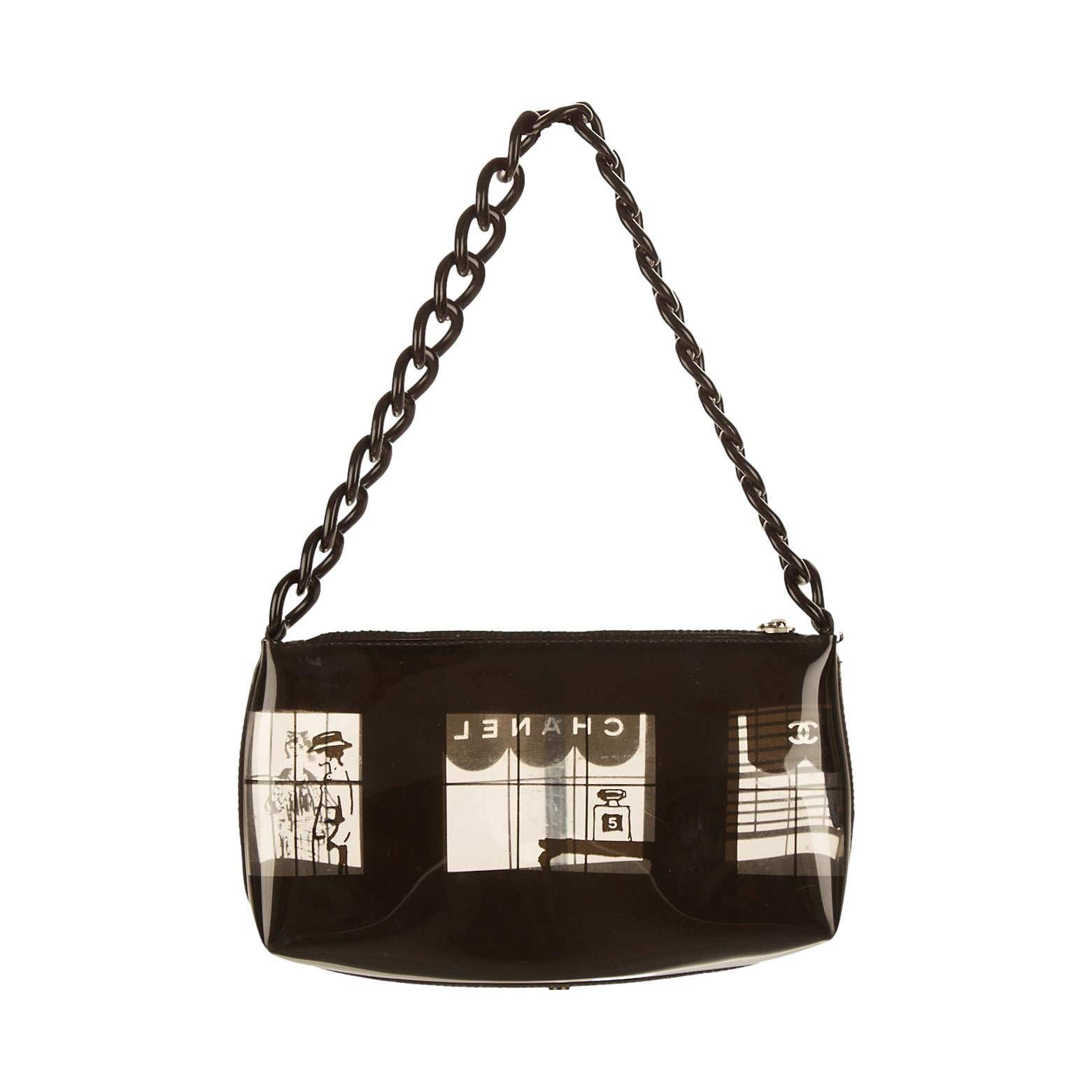 Chanel Black 'Windows' Chain Shoulder Bag