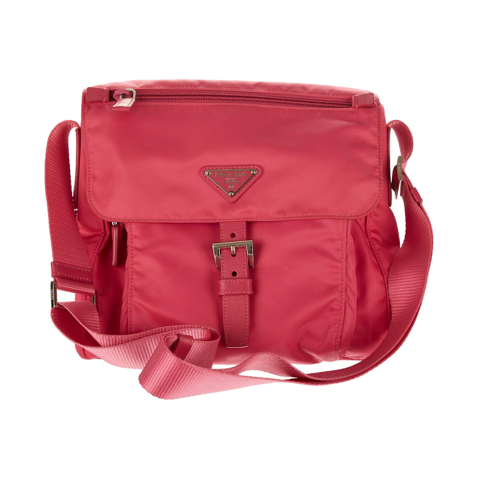 Prada Pink Nylon Shoulder Bag Treasures of NYC