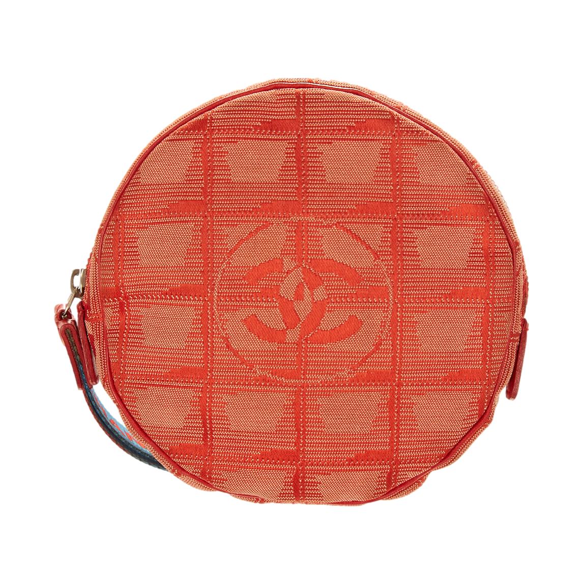 Chanel Red Logo Round Shoulder Bag