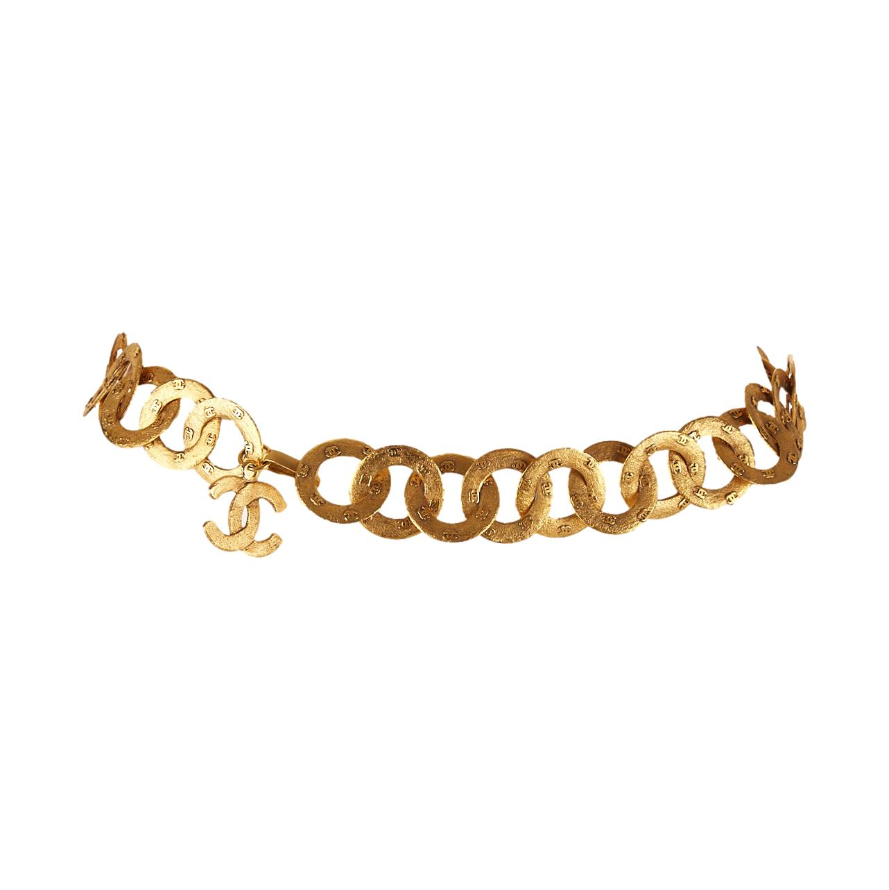 Chanel Gold Logo Ring Belt