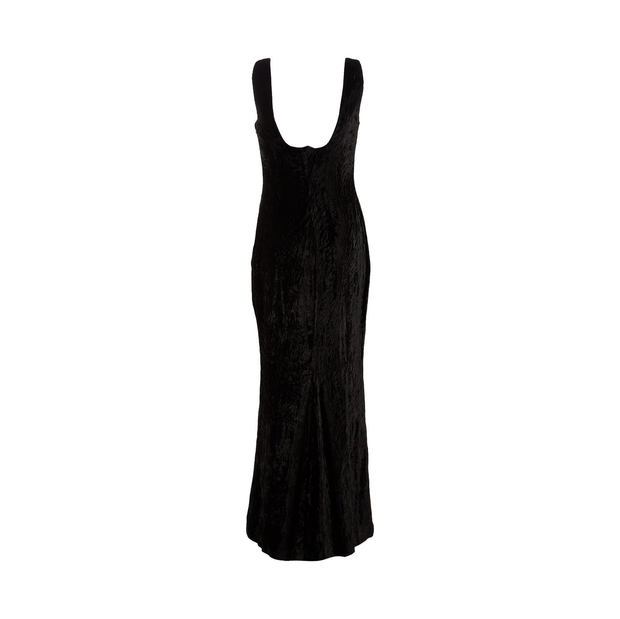 Versace Black Velvet Corset Dress