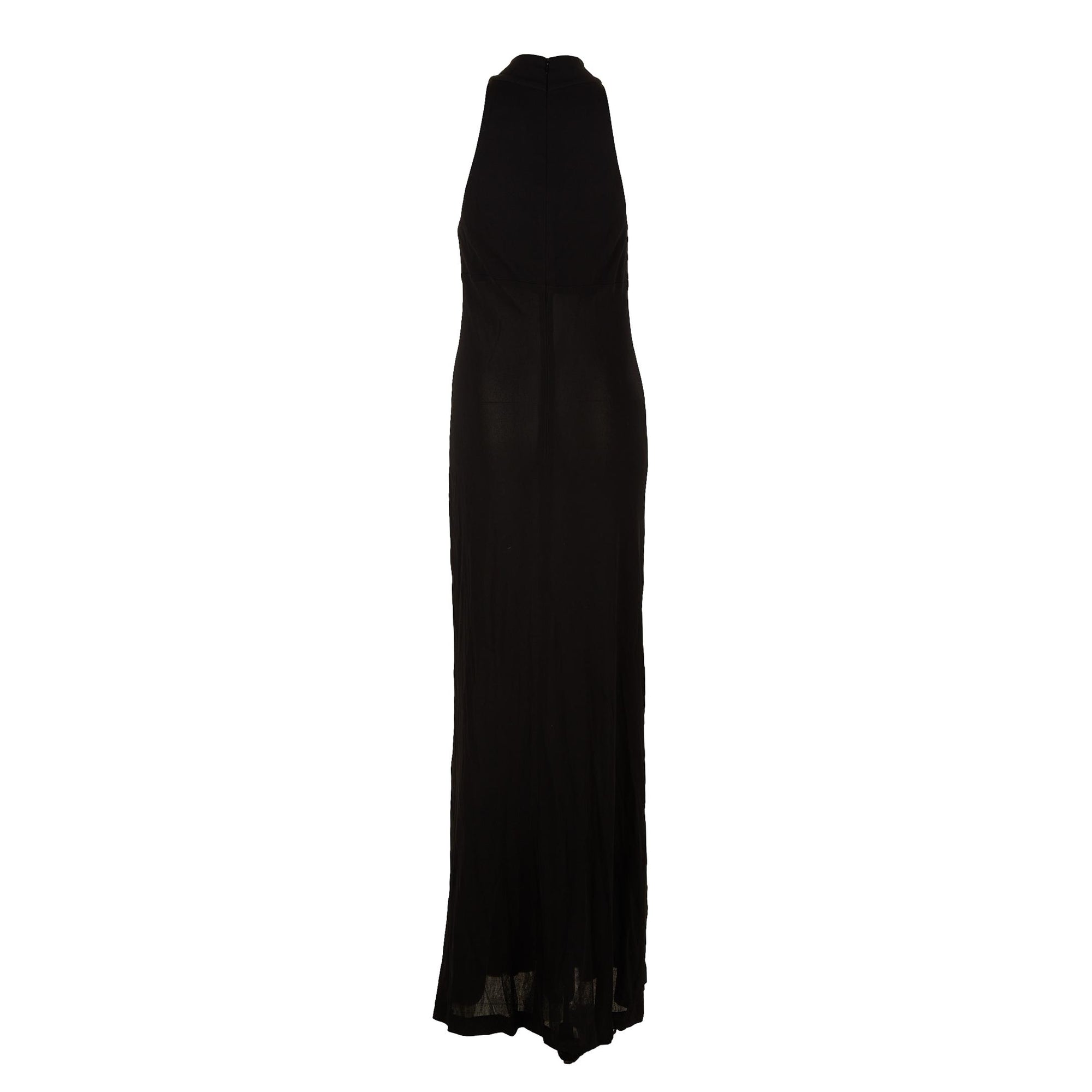 Dolce & Gabbana Black Logo Halter Dress