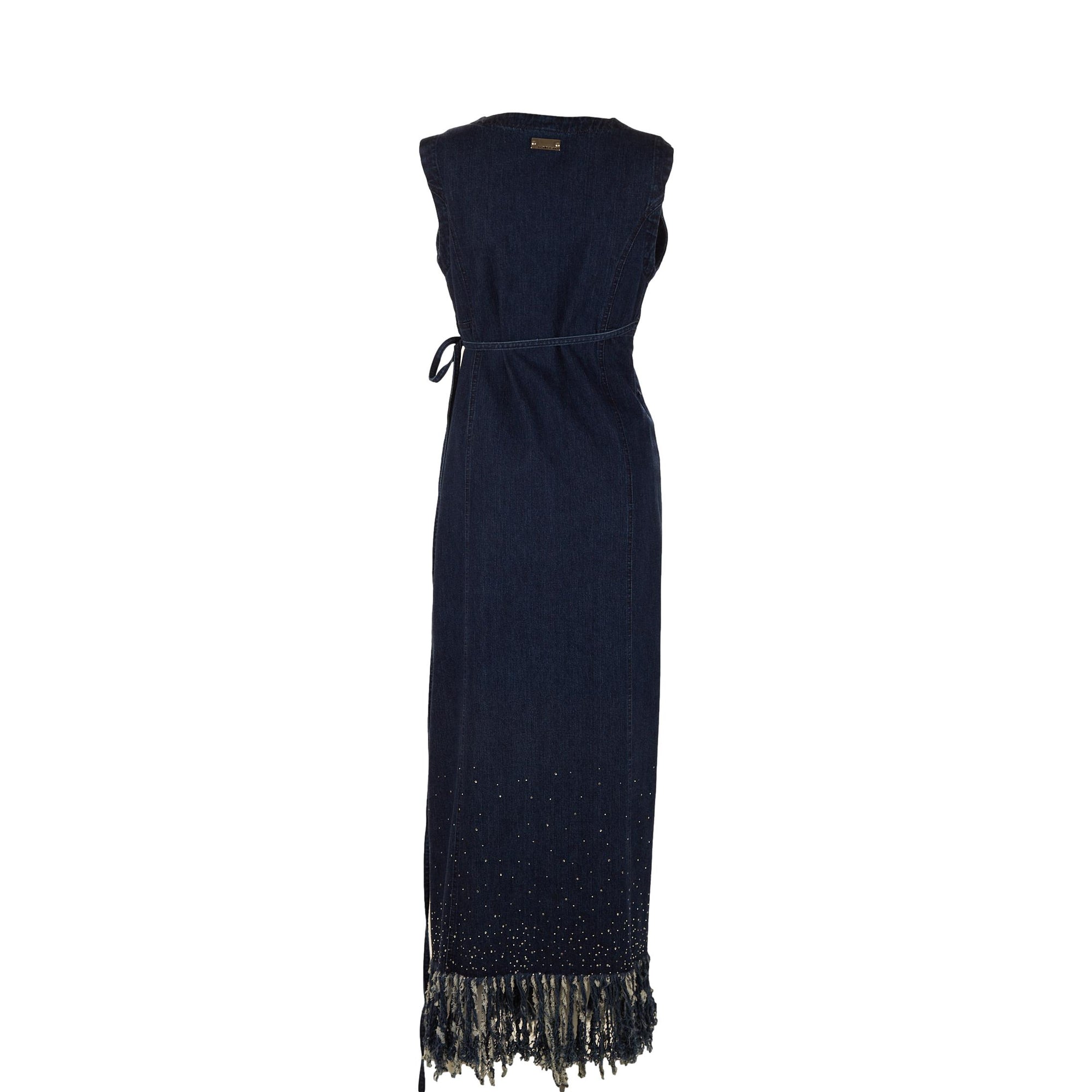 Fendi Denim Rhinestone Fringe Dress Treasures of NYC Fendi Denim Rhinestone Fringe Dress Treasures of NYC