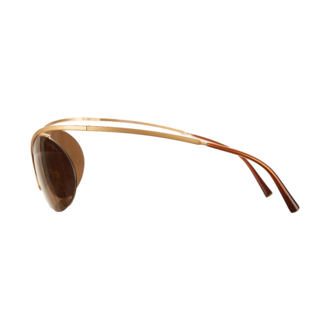 Chanel Gold Wire Logo Sunglasses