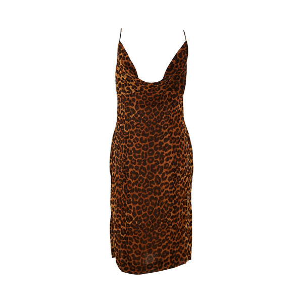 Galliano Leopard Print Dress
