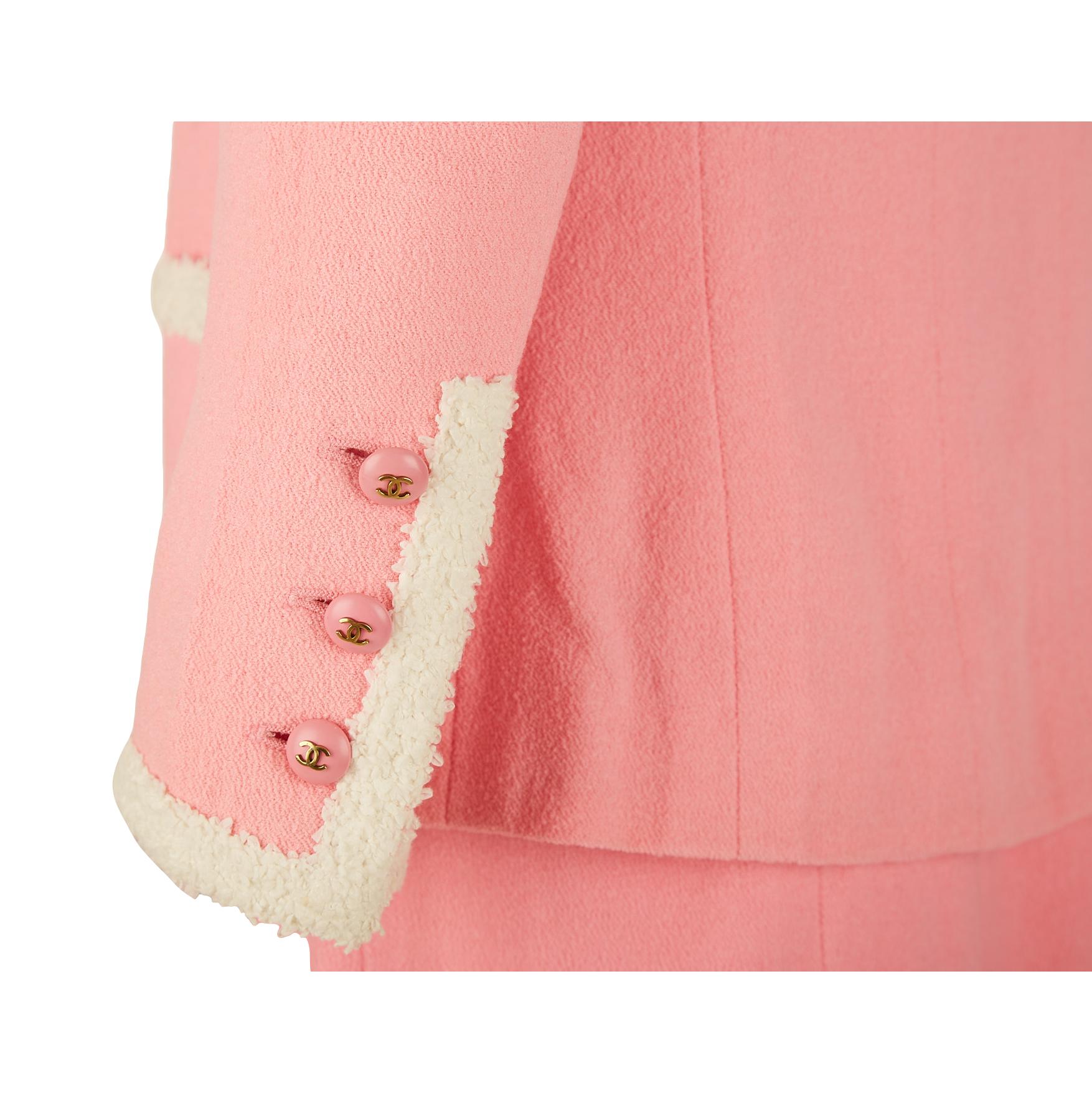 Chanel  Pink chanel, Pink tweed jacket, Fashion