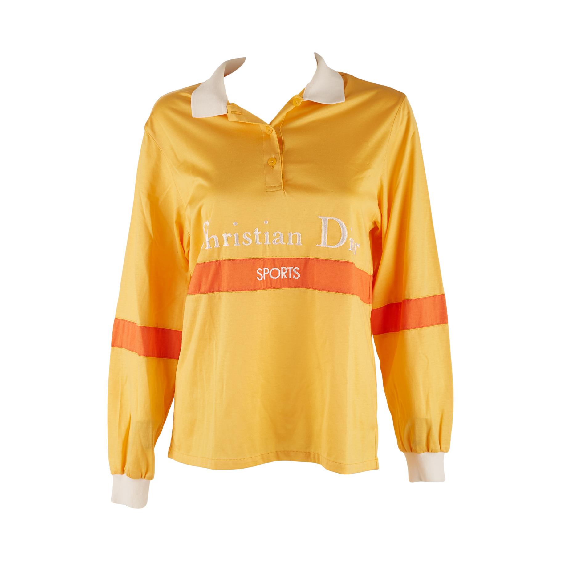 Dior Yellow Logo Rugby Top