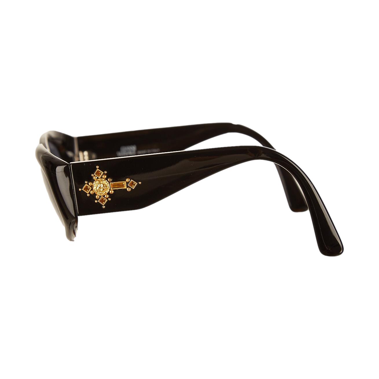 Versace Black Medusa Logo Sunglasses