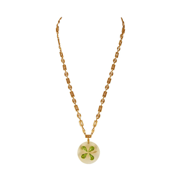 Chanel Gold Clover Necklace