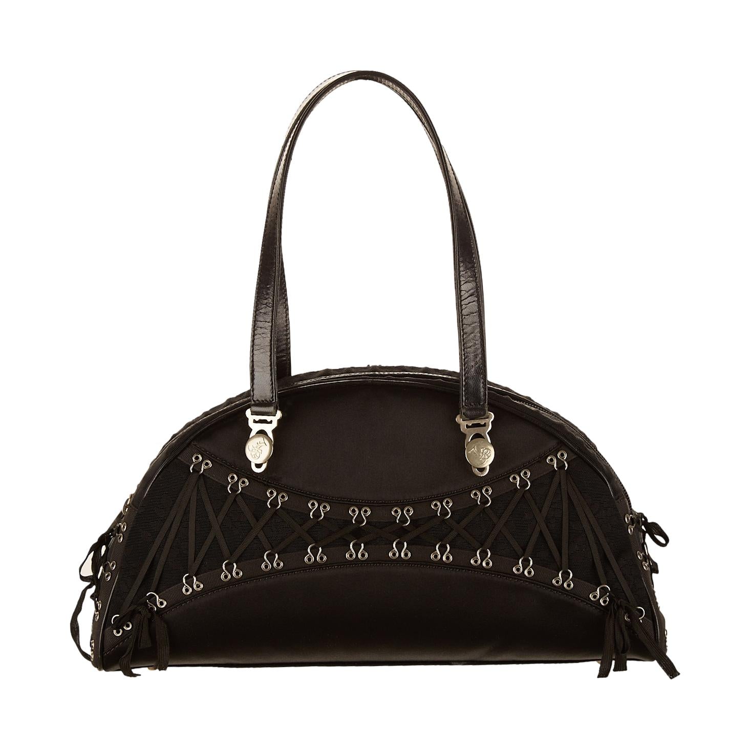 Galliano ハンドバッグ ブラック Galliano Black Lace Shoulder Bag – Treasures of NYC