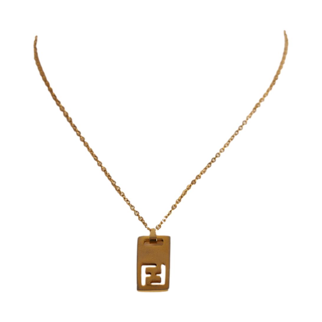 Fendi Gold Logo Necklace