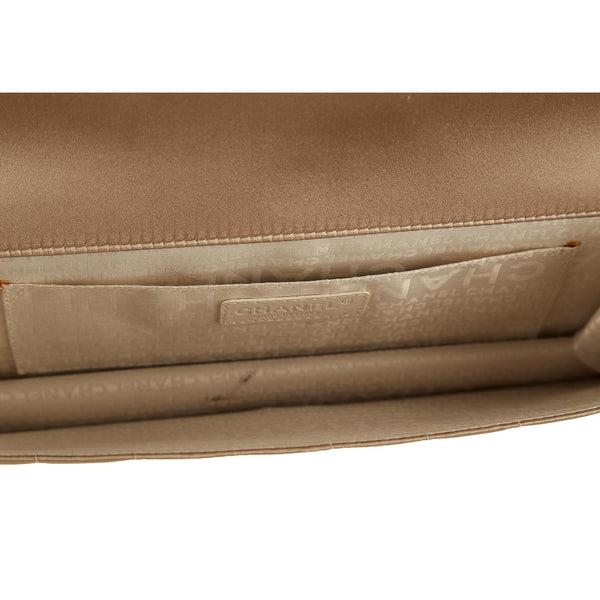 Chanel Beige Satin Shoulder Bag