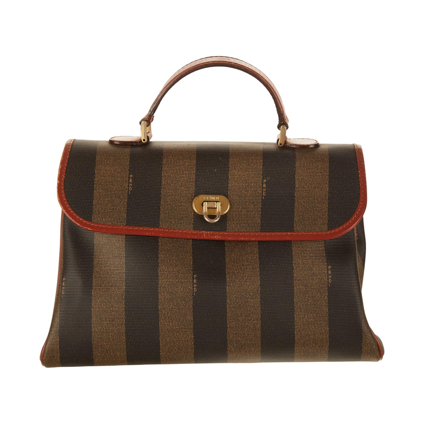 Fendi Brown Striped 2way Bag