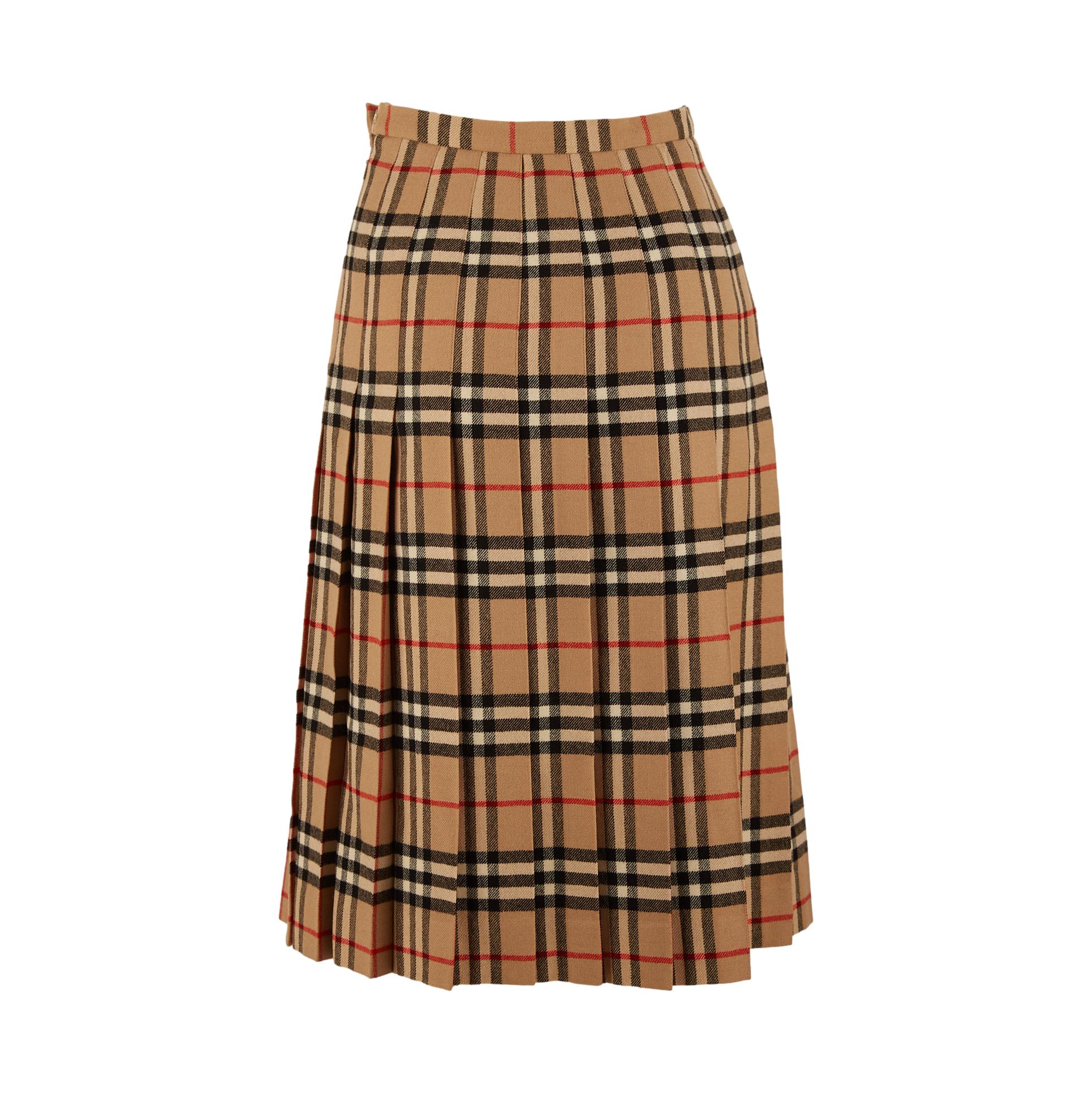 Burberry Plaid Pleated Skirt