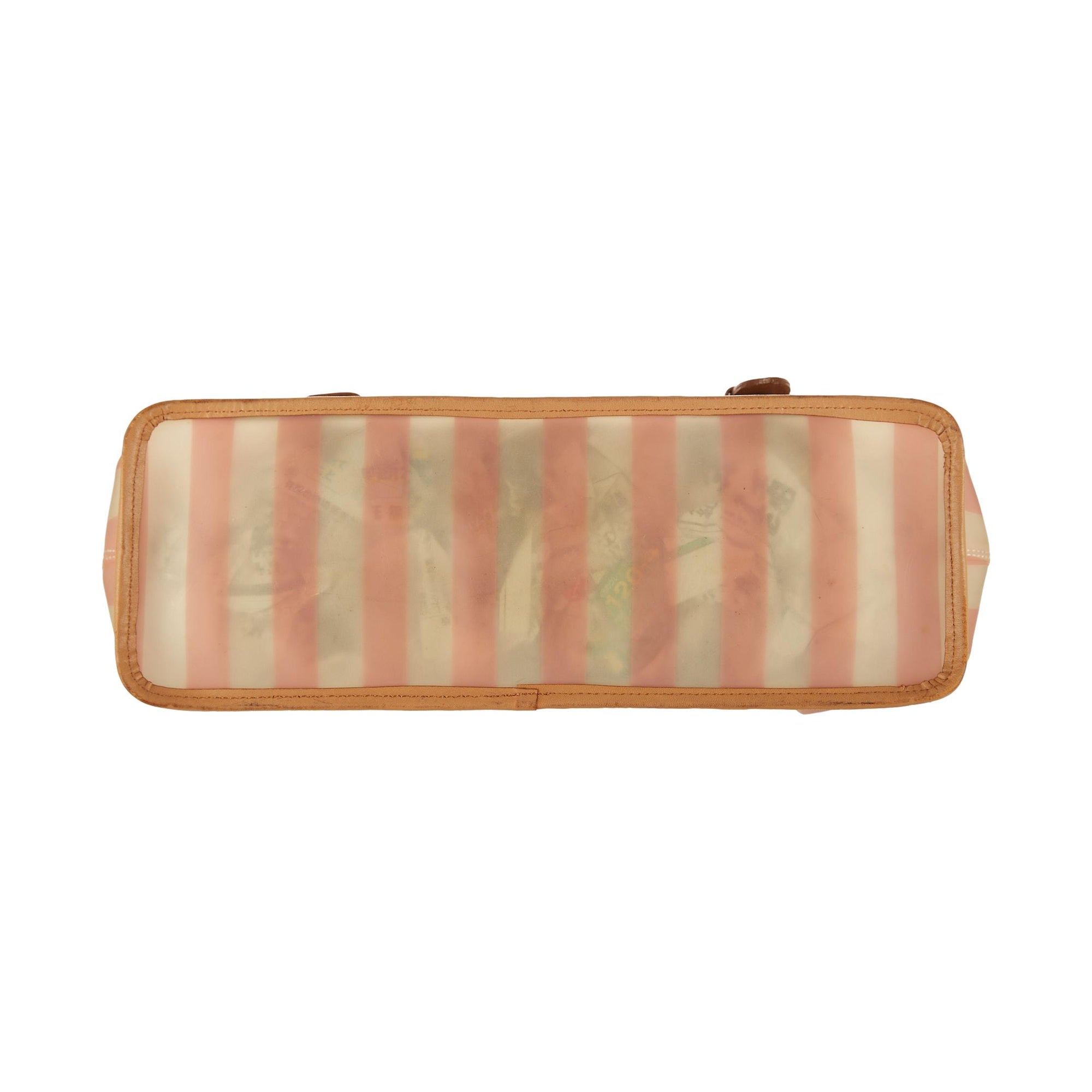 Jean Paul Gaultier Pink Striped Top Handle Bag