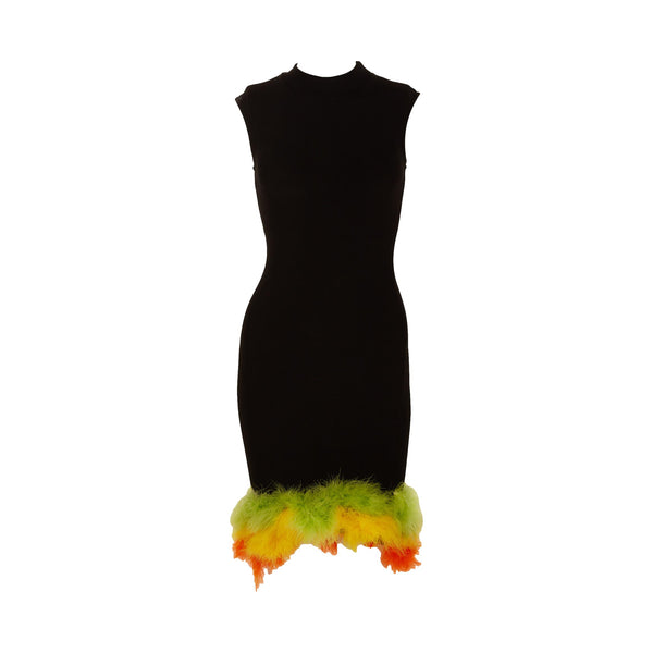 Jean Paul Gaultier Black Feather Dress