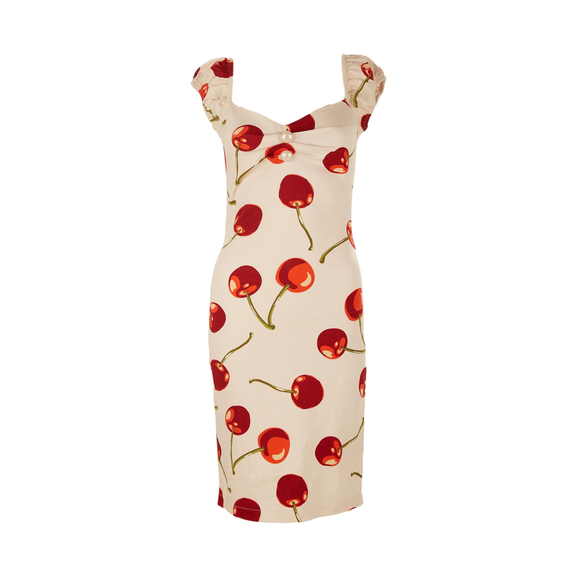 red moschino dress Moschino Kids teddy-print puff-sleeve Dress | Red