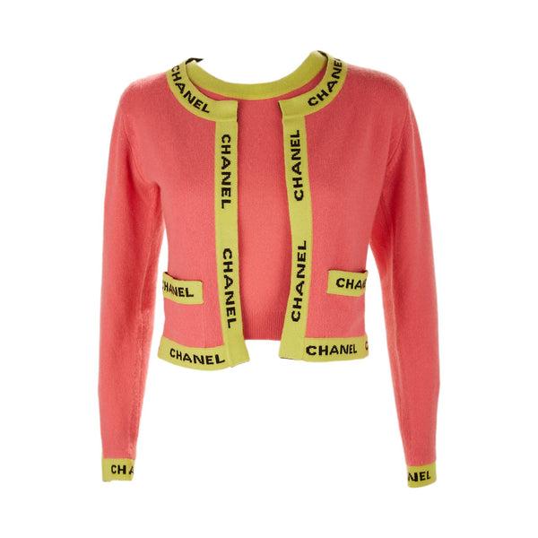 Chanel Pink Logo Cardigan Set – Treasures of NYC