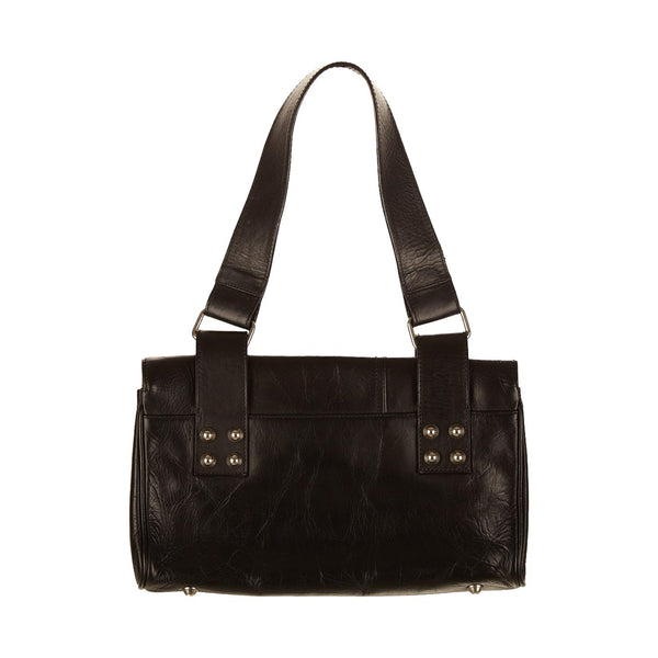 Galliano Black Studded Shoulder Bag