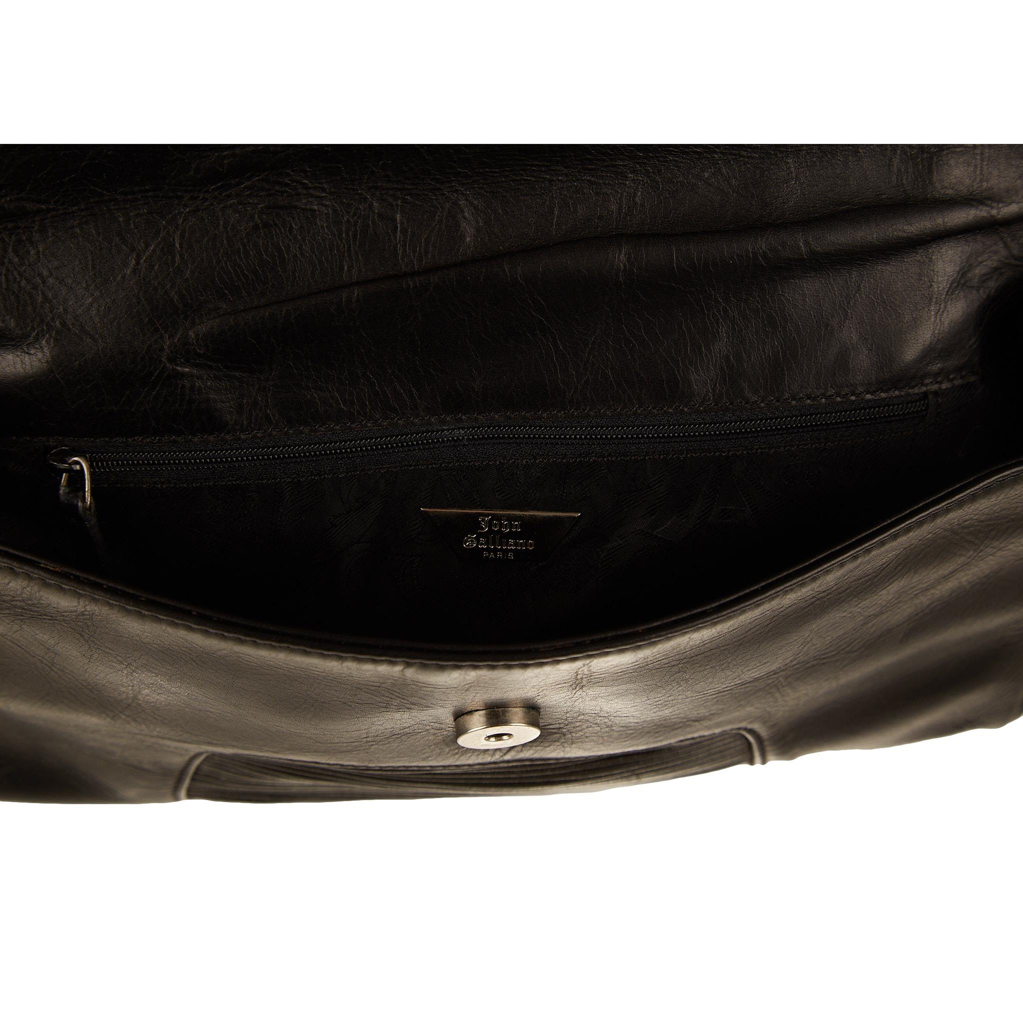 John Galliano Authenticated Leather Handbag