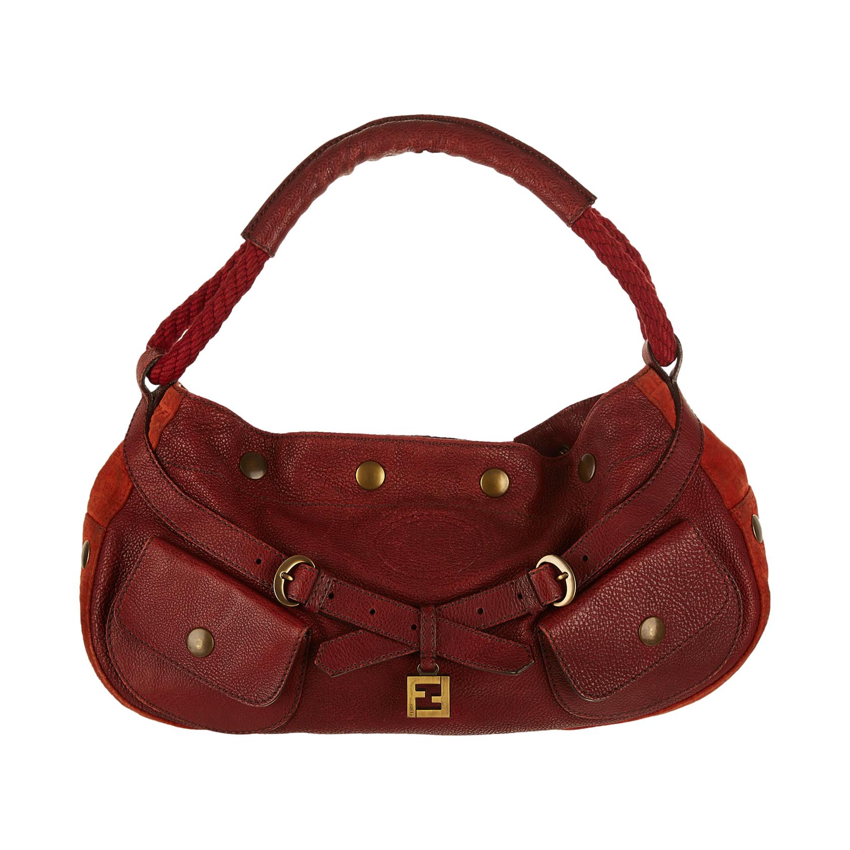 Fendi Red Strap Shoulder Bag