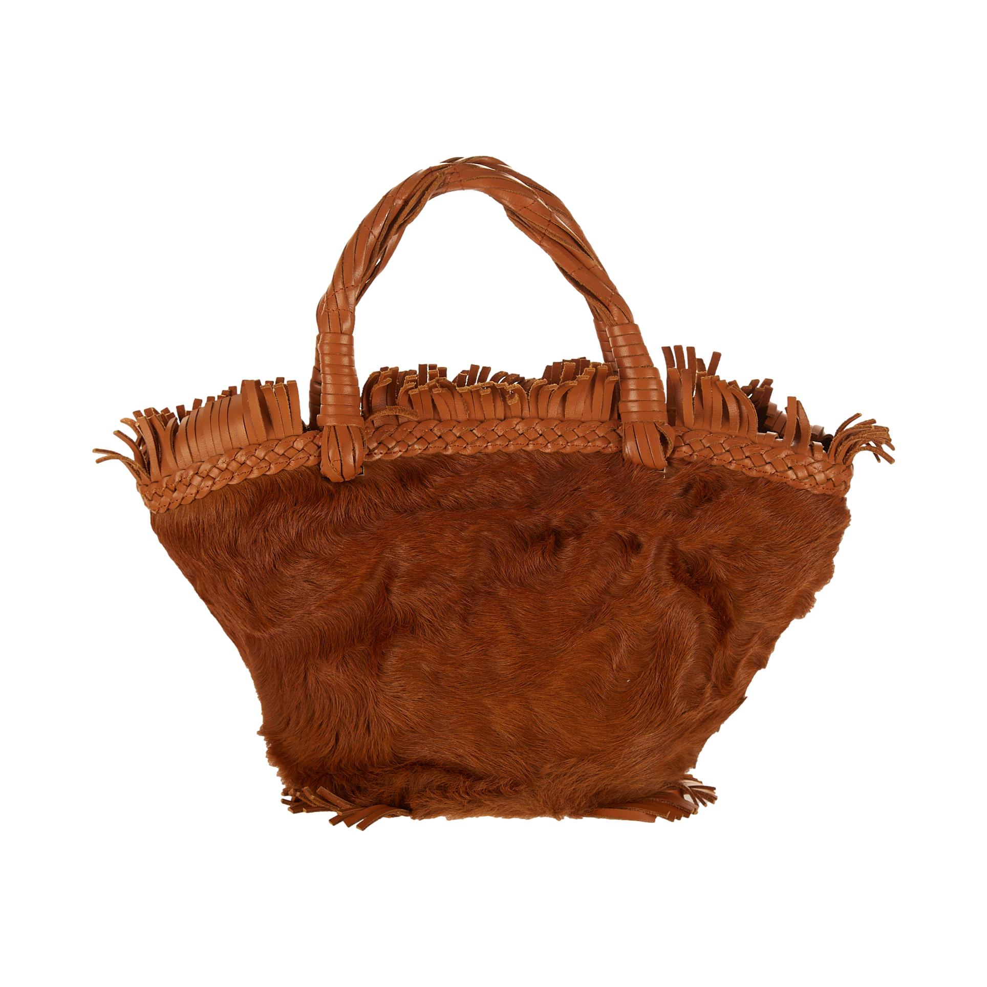 Jean Paul Gaultier Brown Fringe Top Handle Bag