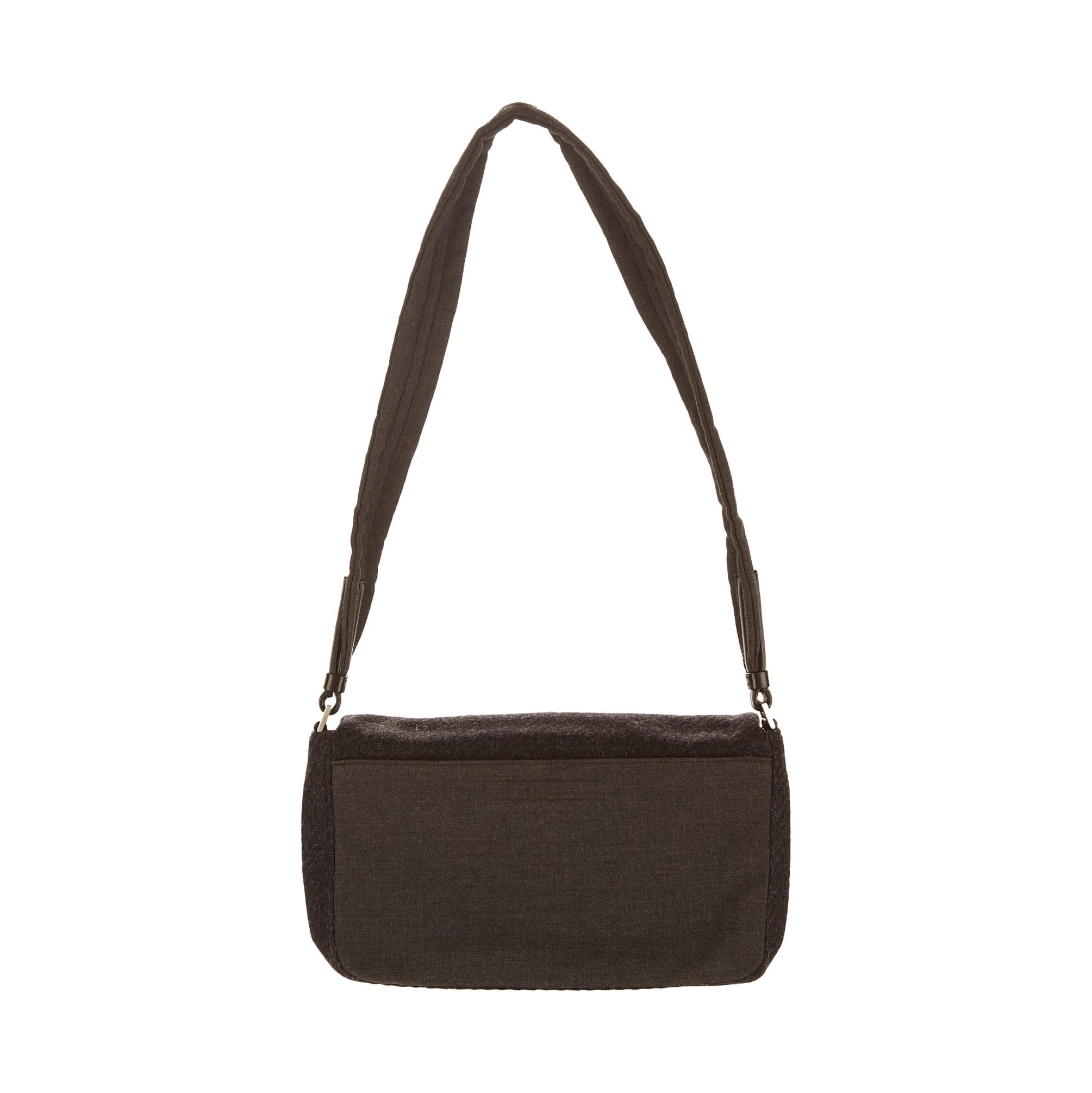 Prada Black Wool Shoulder Bag – Treasures of NYC