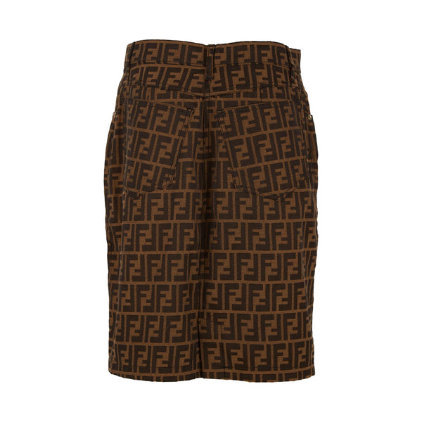 Fendi Brown Logo Skirt