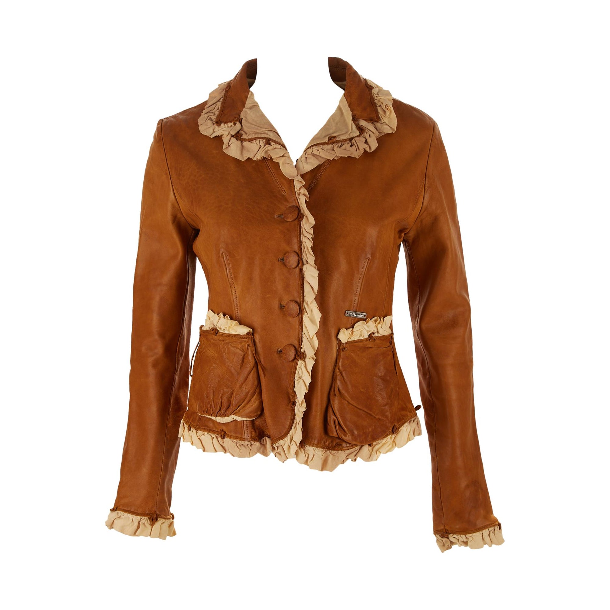 Galliano Brown Leather Jacket
