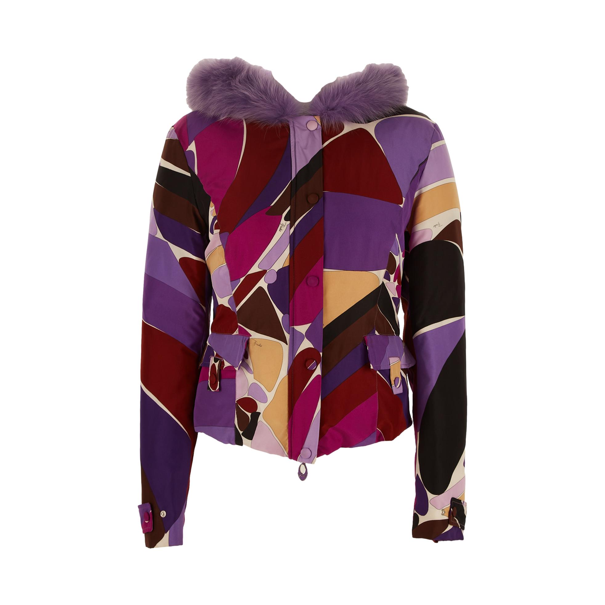 Pucci Purple Print Puffer Jacket