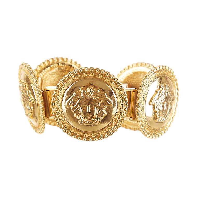Versace Gold Medusa Pendant Bracelet