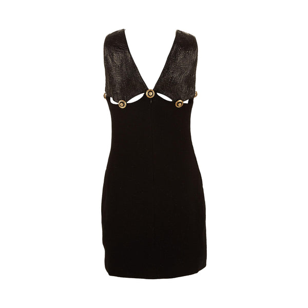 Versace Black Medallion Cut-Out Dress Treasures of NYC Versace Black Medallion Cut-Out Dress Treasures of NYC