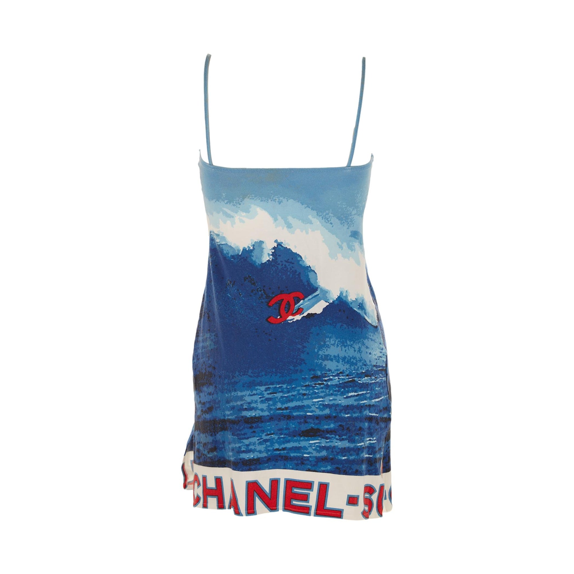 chanel blue dress Chanel Surf Logo Dress – Treasures of NYC