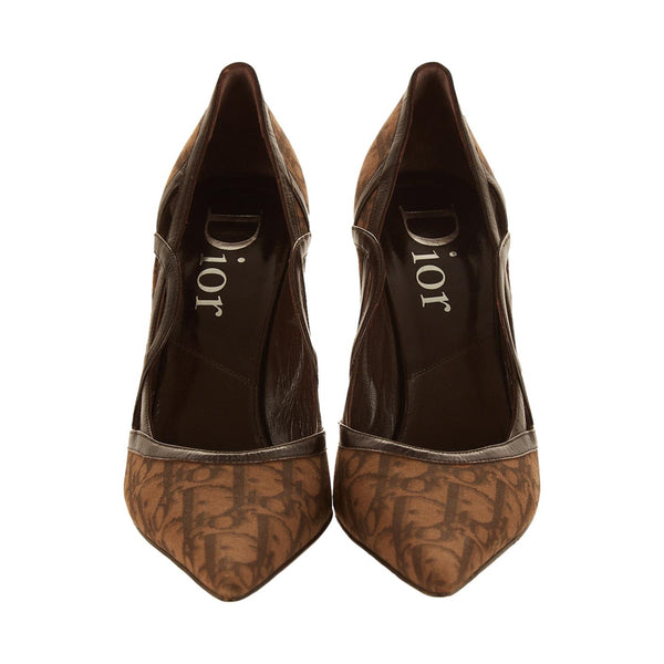 Dior Brown Logo Heels