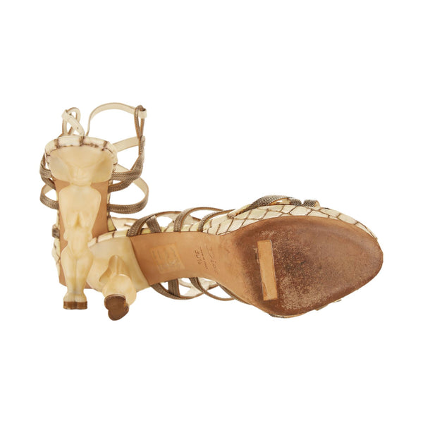 Dior Ivory Figurine Heels