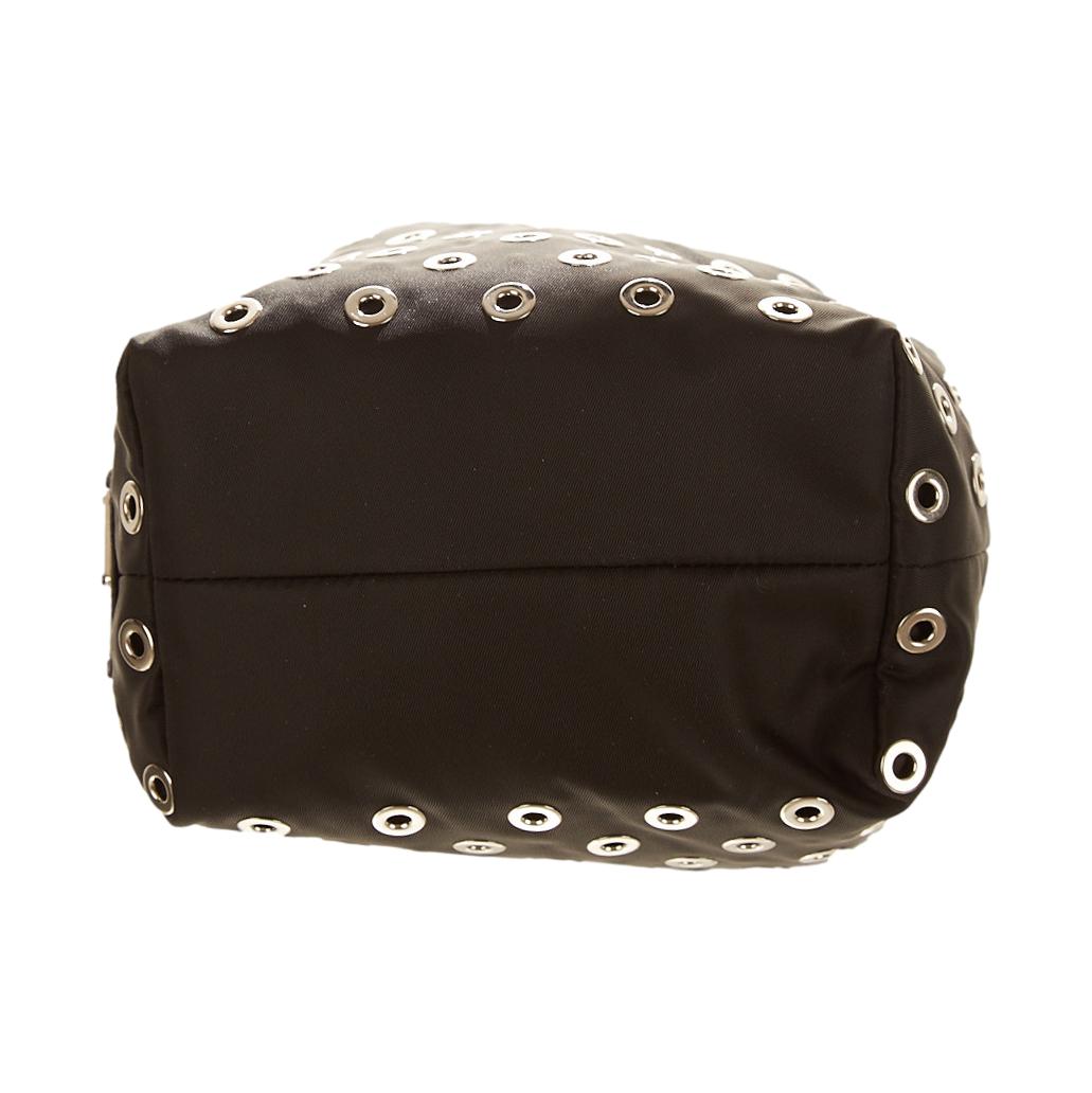 Prada Black Grommet Mini Top Handle Bag