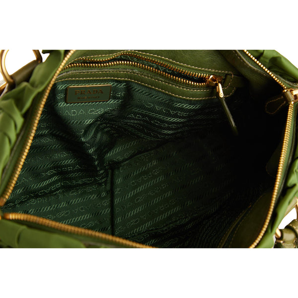 Prada Green Nylon 2way Bag
