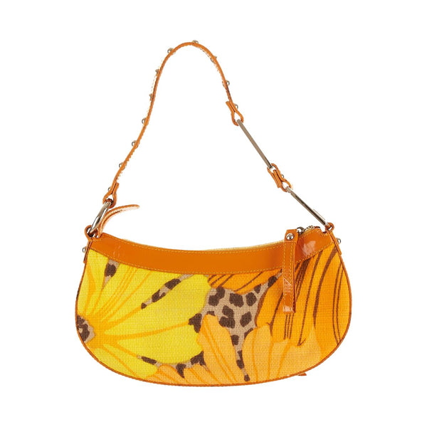 Dolce & Gabbana Orange Cheetah Print Shoulder Bag