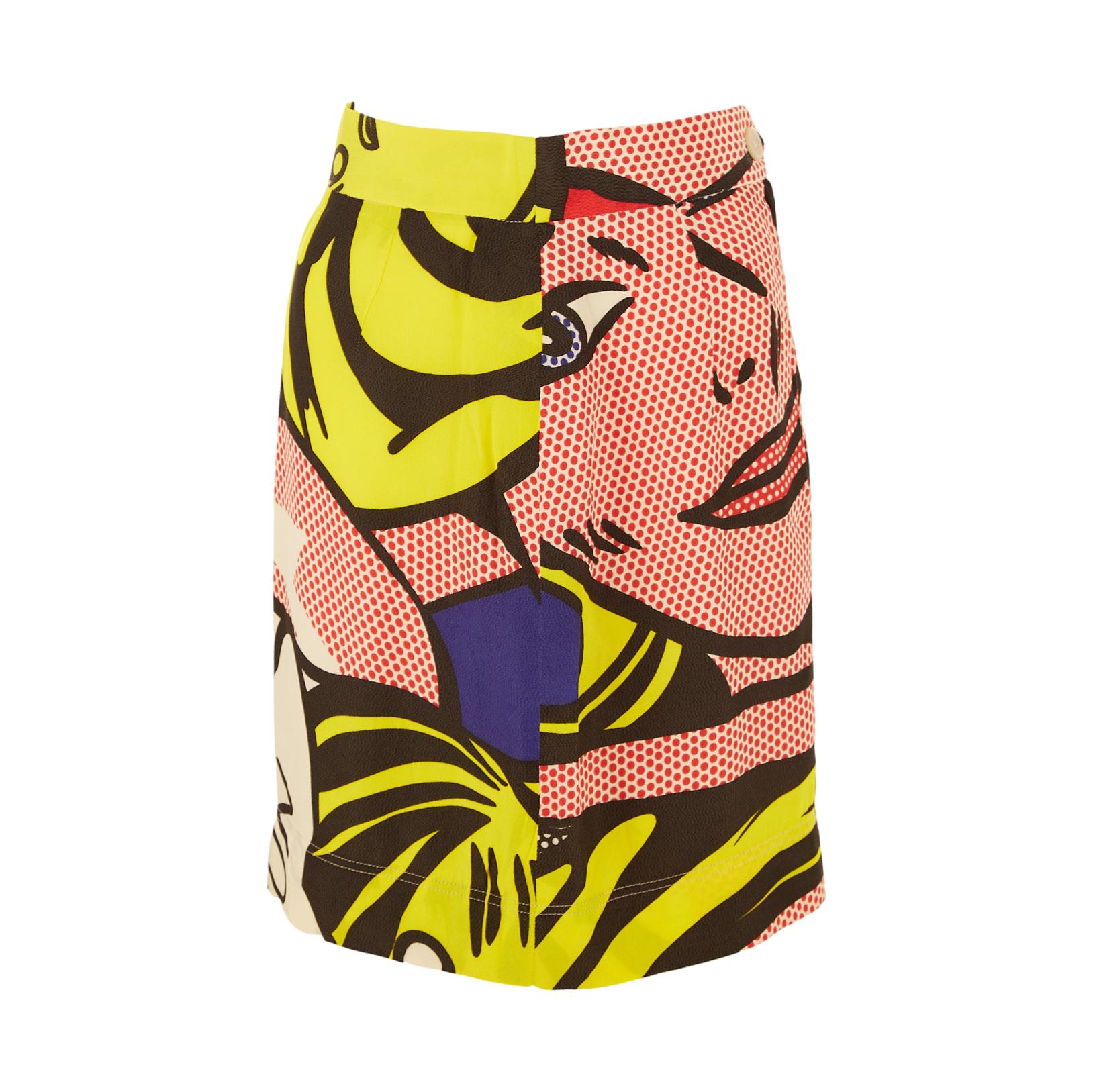 Moschino Yellow Pop Art Skirt
