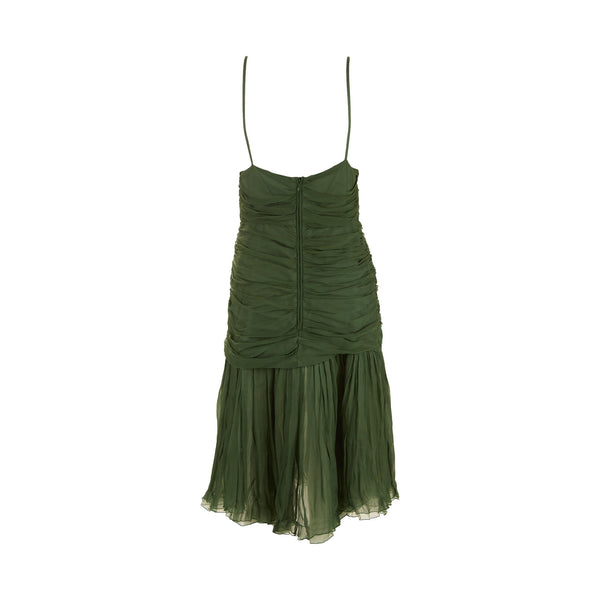 Prada Green Ruffle Dress