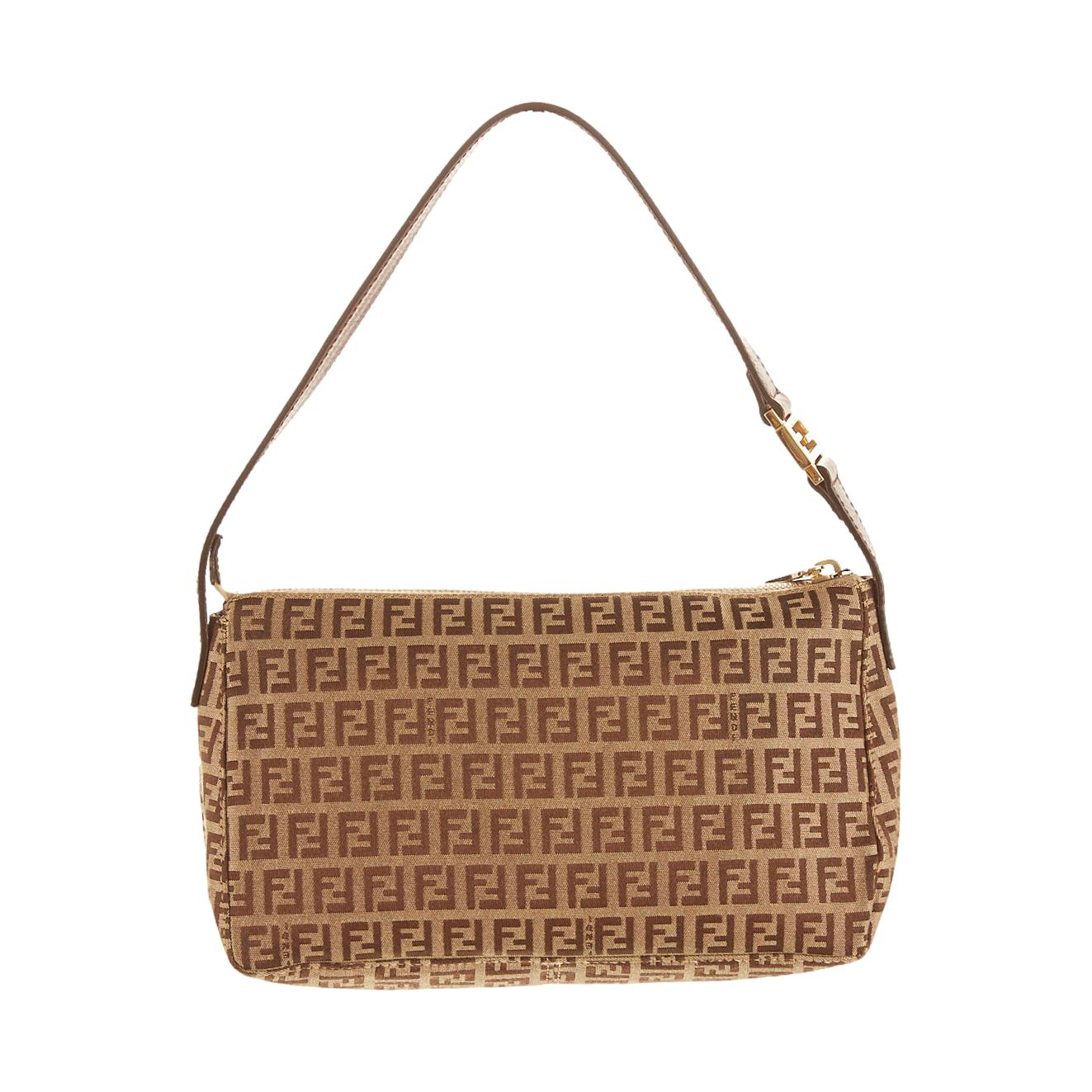 Fendi Brown Logo Shouler Bag