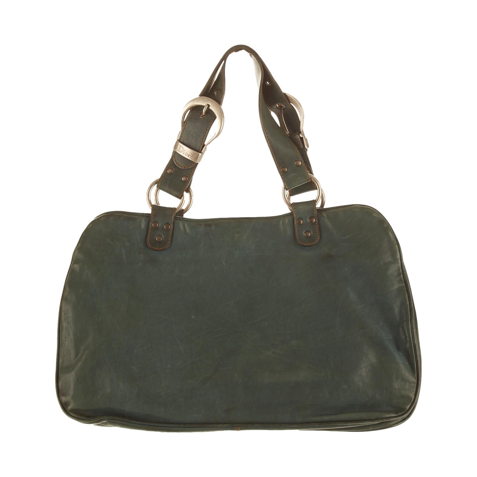 Dior Green Gaucho Shoulder Bag