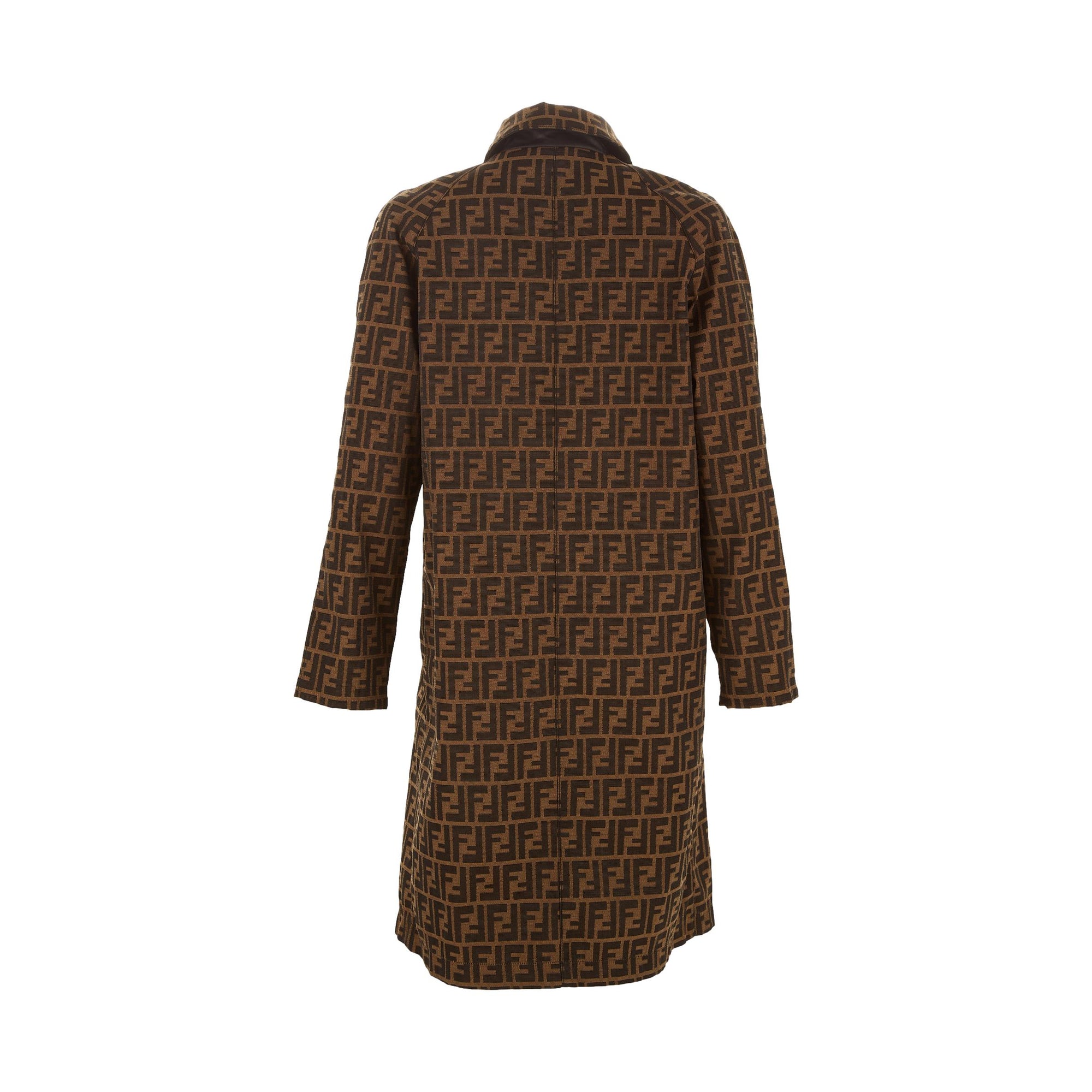 Fendi Brown Logo Trench Coat