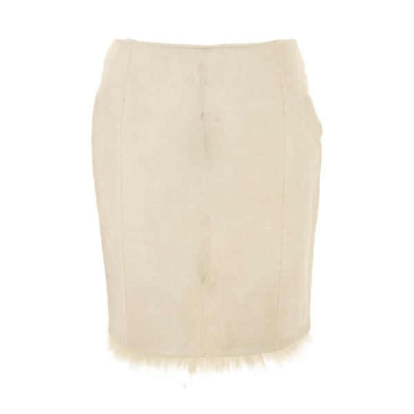 Prada Ivory Calf Hair Skirt