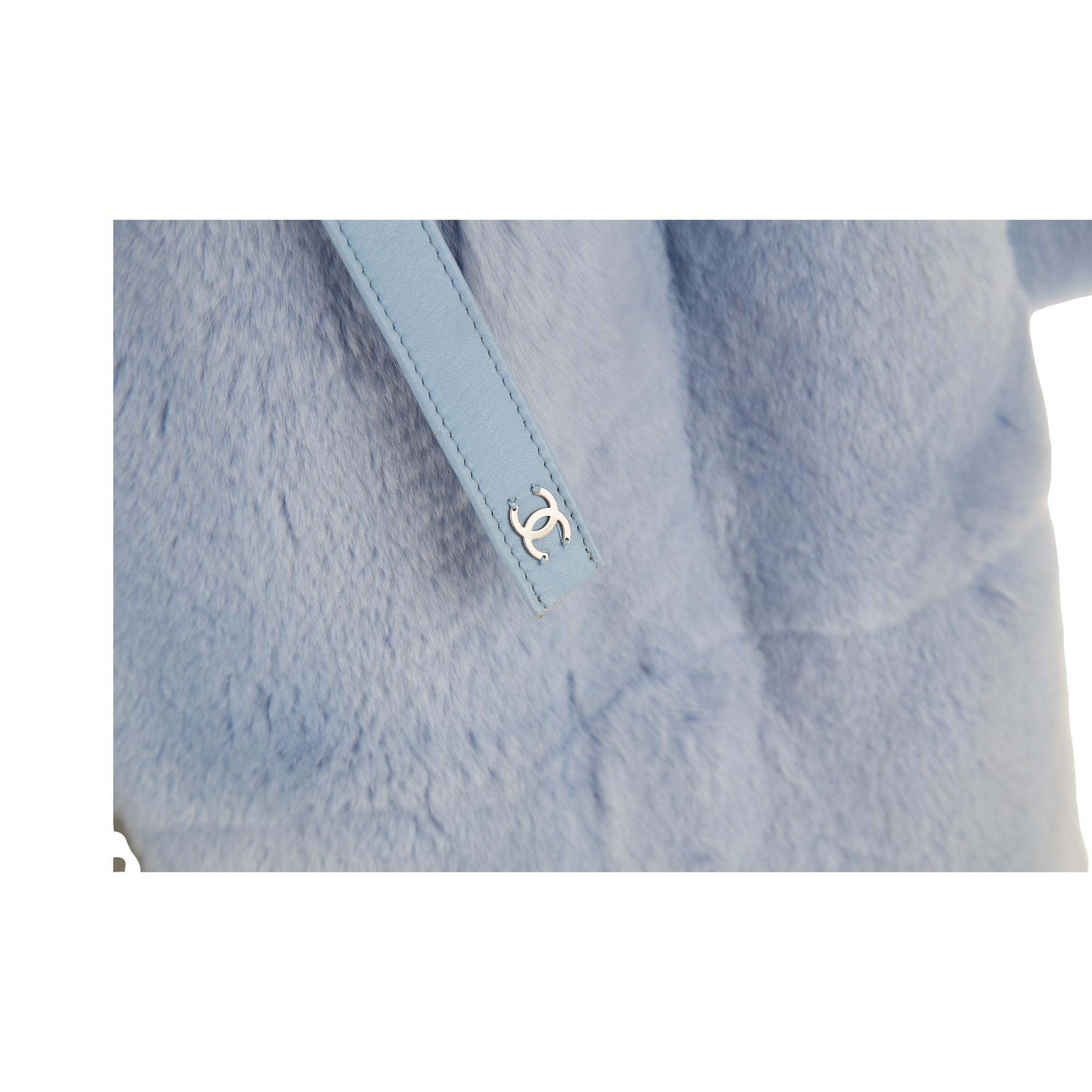 Chanel Baby Blue Fur Coat